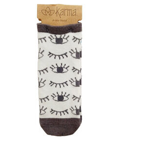 Karma Women Ankle Socks Blue Eye Art Graphic Novelty NWT